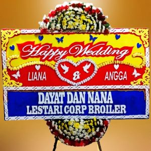 Bunga Papan Happy Wedding 005