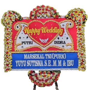 Bunga Papan Happy Wedding #2