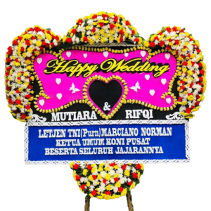 Bunga Papan Happy Wedding #3