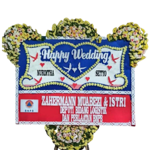 Bunga Papan Happy Wedding #4