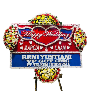 Bunga Papan Happy Wedding #6
