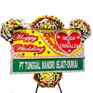 Bunga Papan Happy Wedding #5